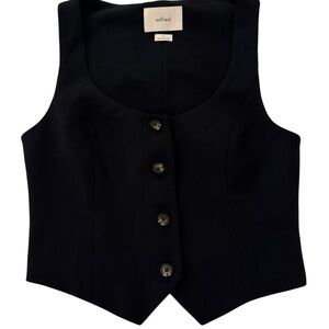 Aritzia Wilfred Classic Black Buttoned Vest